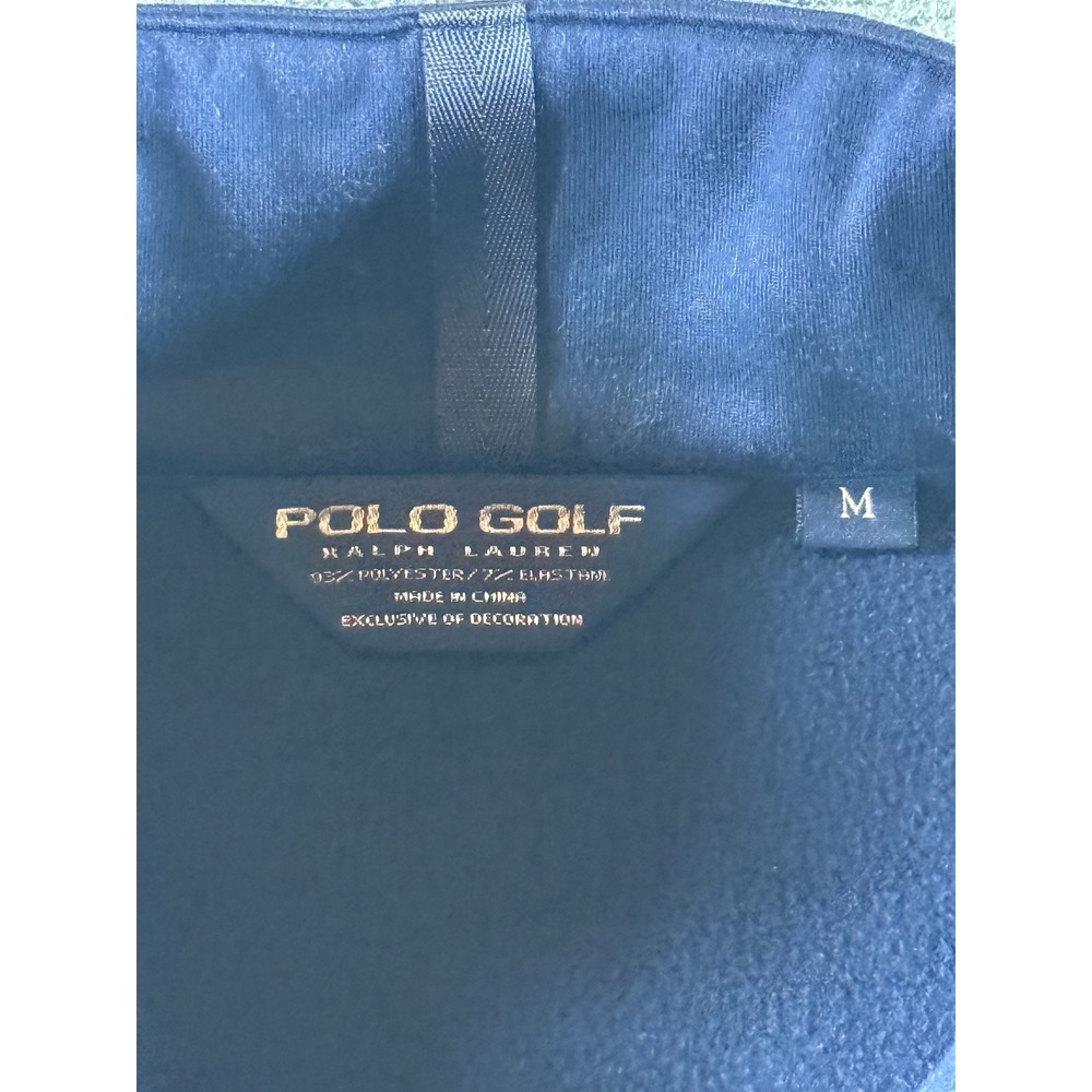Polo Golf Ralph Lauren Mens Navy Blue Full Zip Softshell Vest Champion Hills M - Picture 5 of 7